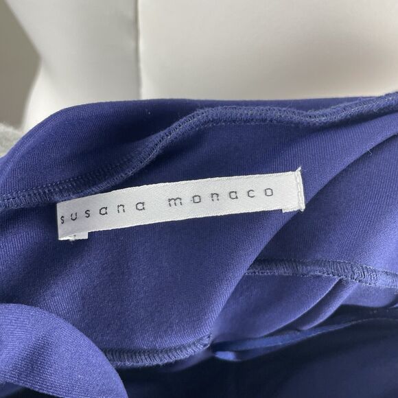 Susan Monaco Retro Y2K Style Navy blue Mini Halter Dress - Picture 5 of 9